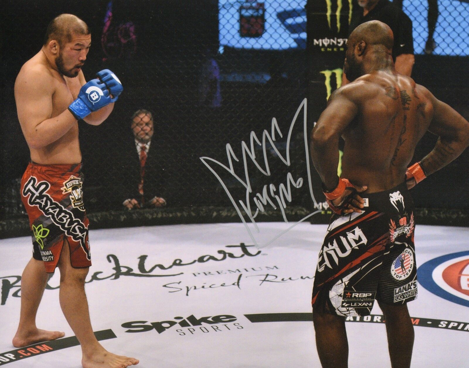 King Mo Lawal Signed 11x14 Photo Poster painting Bellator MMA 169 Auto'd Picture v Satoshi Ishii