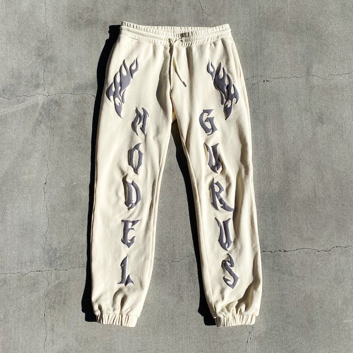 Loveciss®/ Puff Print Street Flame Beige Sweatpants