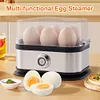 Smart Egg Cooker Stainless Steel Egg Boiler 6 Egg Capacity for Home Kitchen (EU)