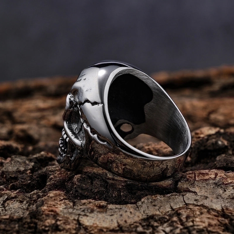 Hip-Hop Punk Skull 304 Stainless Steel Halloween Men’S Rings