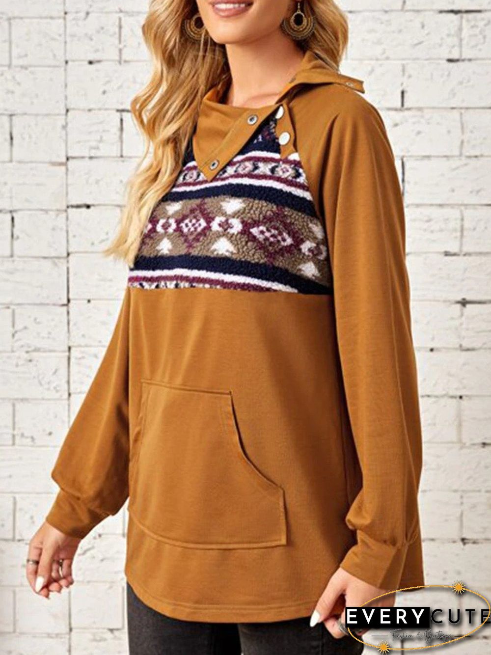 Autumn Long Sleeve Chic Pattern Top