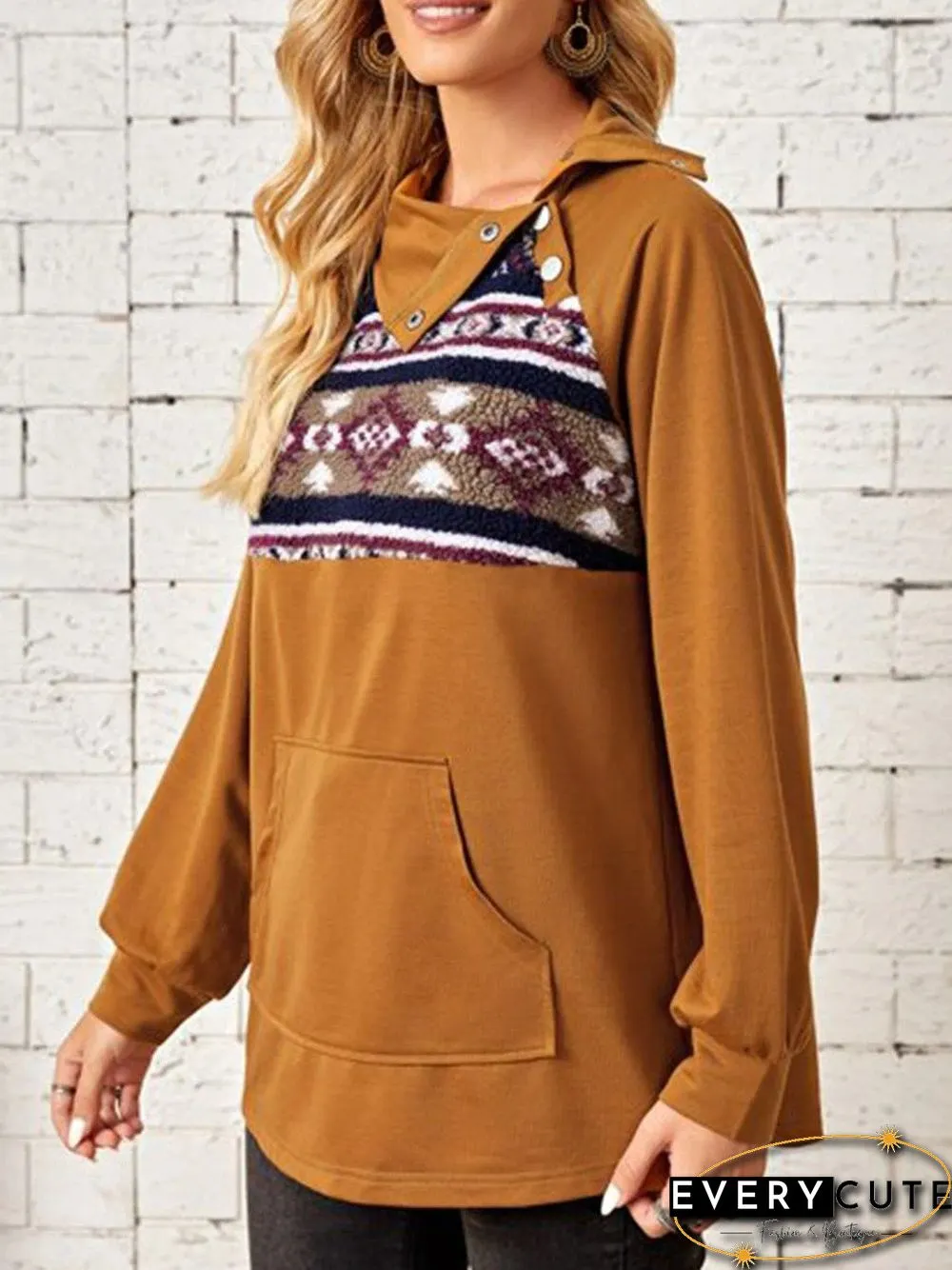 Autumn Long Sleeve Chic Pattern Top