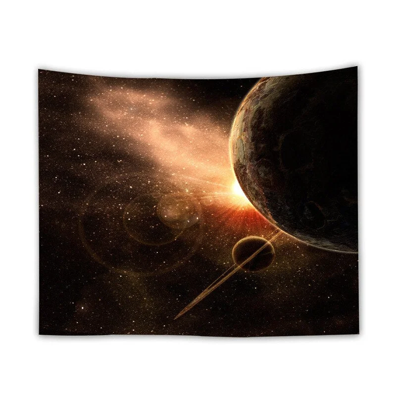 Planets Outer Space Galaxy Universe Printed Tapestries Wall Hanging Mural for Bedroom Living Room Dorm Home Decoration