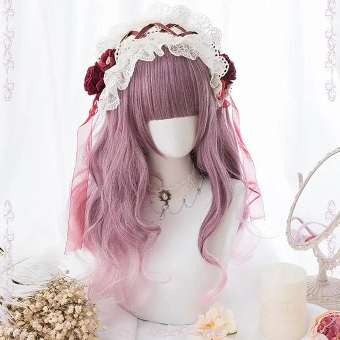 Pink Gradient Lolita Long Curl Wig S12798