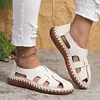 Gioiacombo&trade; Nuovi sandali cavi casual in pelle da donna