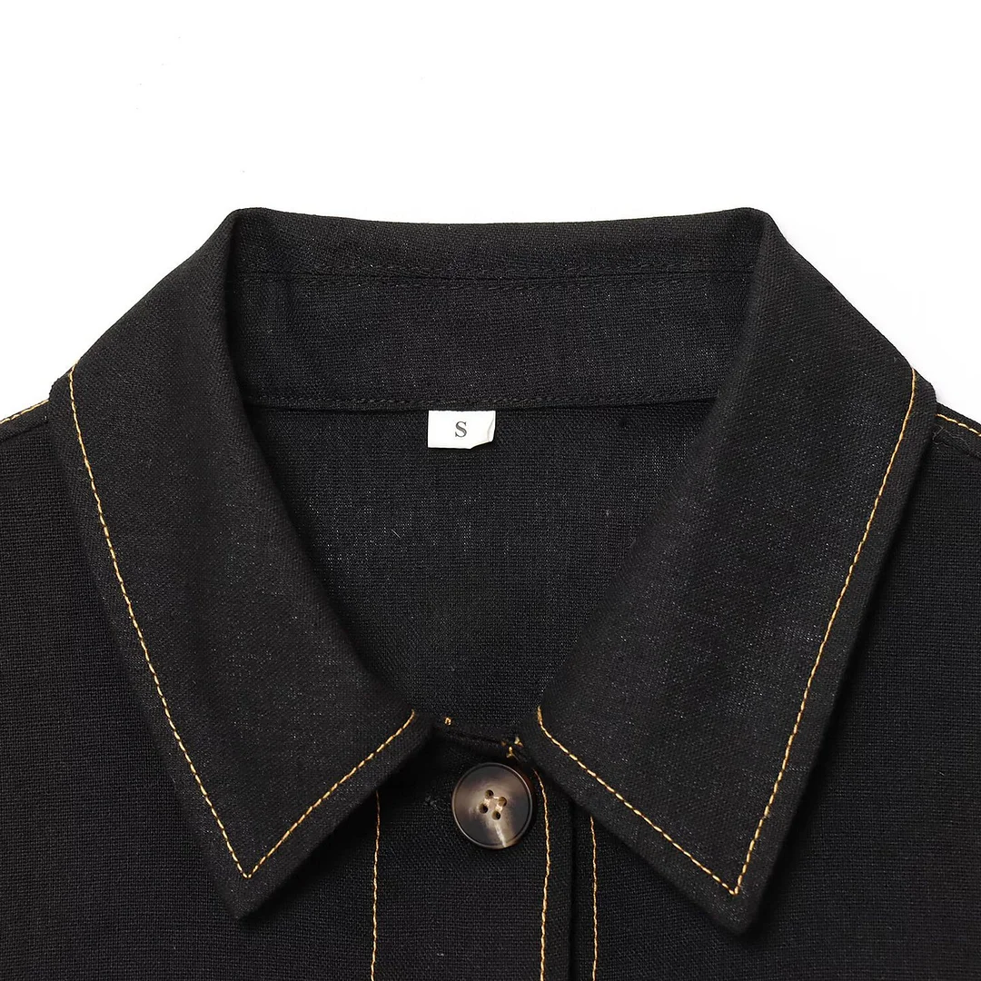 Nigikala Nigikala Crash-Colored Line Straight Vest 8333723 Folding Belt Bermuda Shorts 8288723