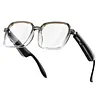 BT6.0 AI Transparent Smart Glasses 156 Languages Intelligent Translator Eyeglasses Type-C Charging HiFi Stereo Headset Glasses for Business Travel Meeting