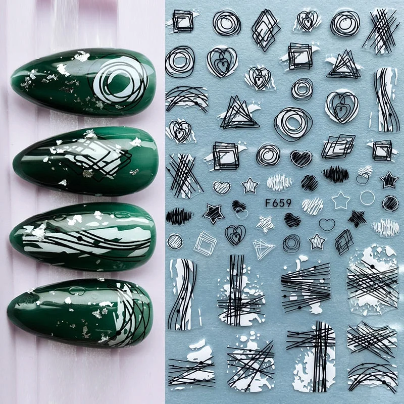 Summer Tropical Beach Coconut Tree Slippers 3D Nail Sticker Leaves Shell Transfer Decals Slider Decoration Manicures