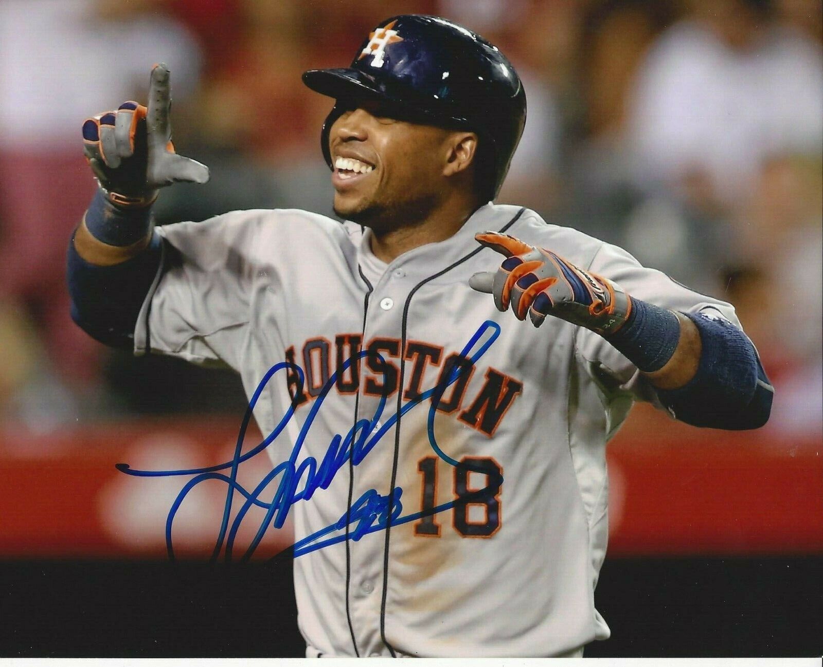 Luis Valbuena Autographed 8x10 Houston Astros#S504