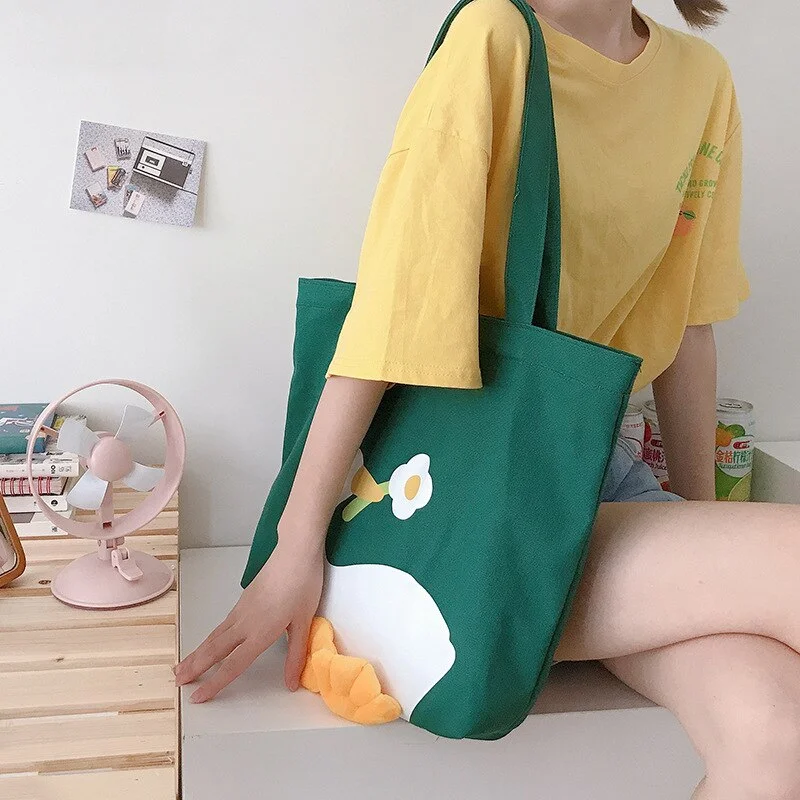 Luxury Designer Handbags 2020 New Cute Duck Women Shoulder Bag Casual Canvas Small Bag Large Capacity Conventional Hand Bag