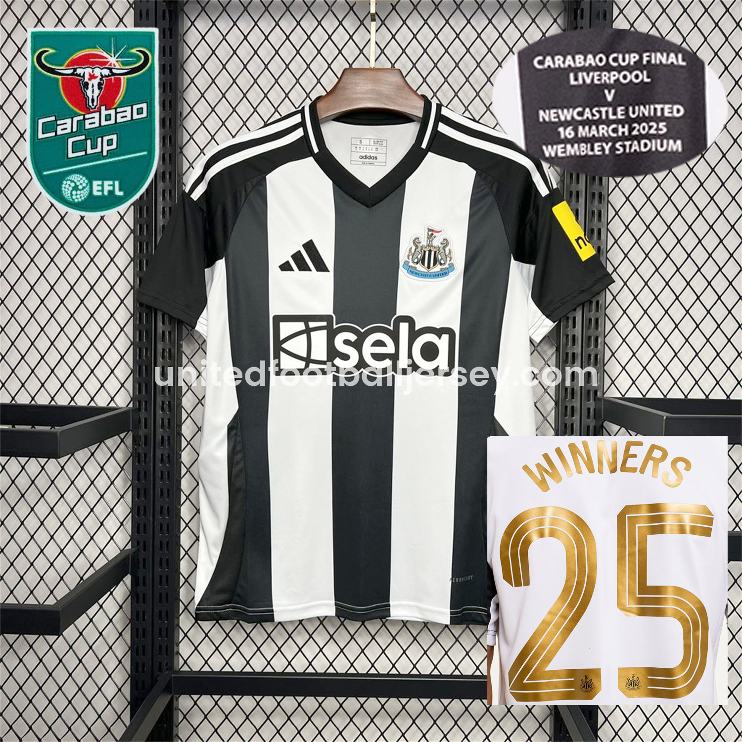Newcastle United 2025 CARABAO CUP FINAL Home Jersey - Fans Version