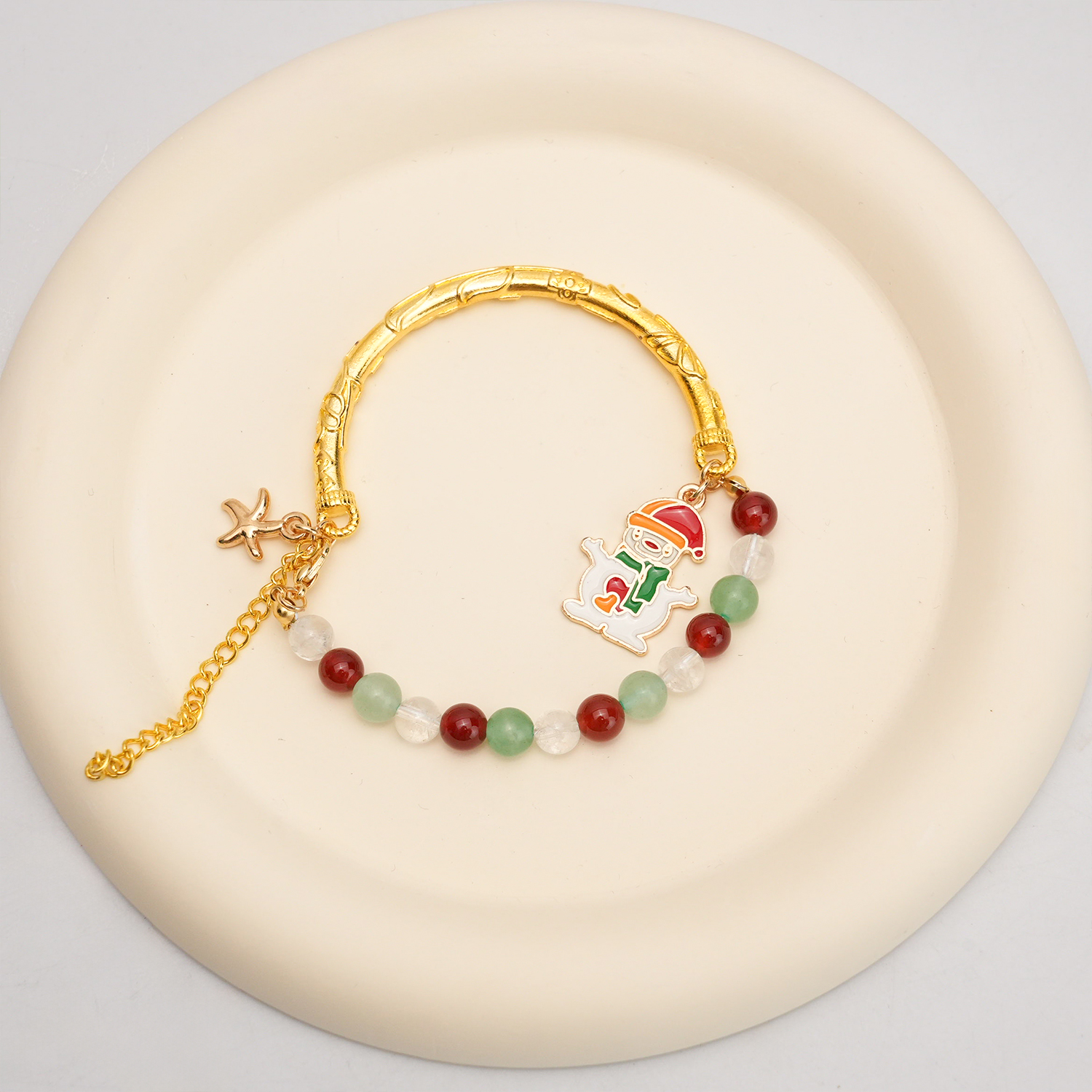 Christmas Half Bangle Design Bracelet