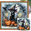 Cat Pumpkin-11CT Stamped Cross Stitch 40*40cm tapestrymarket