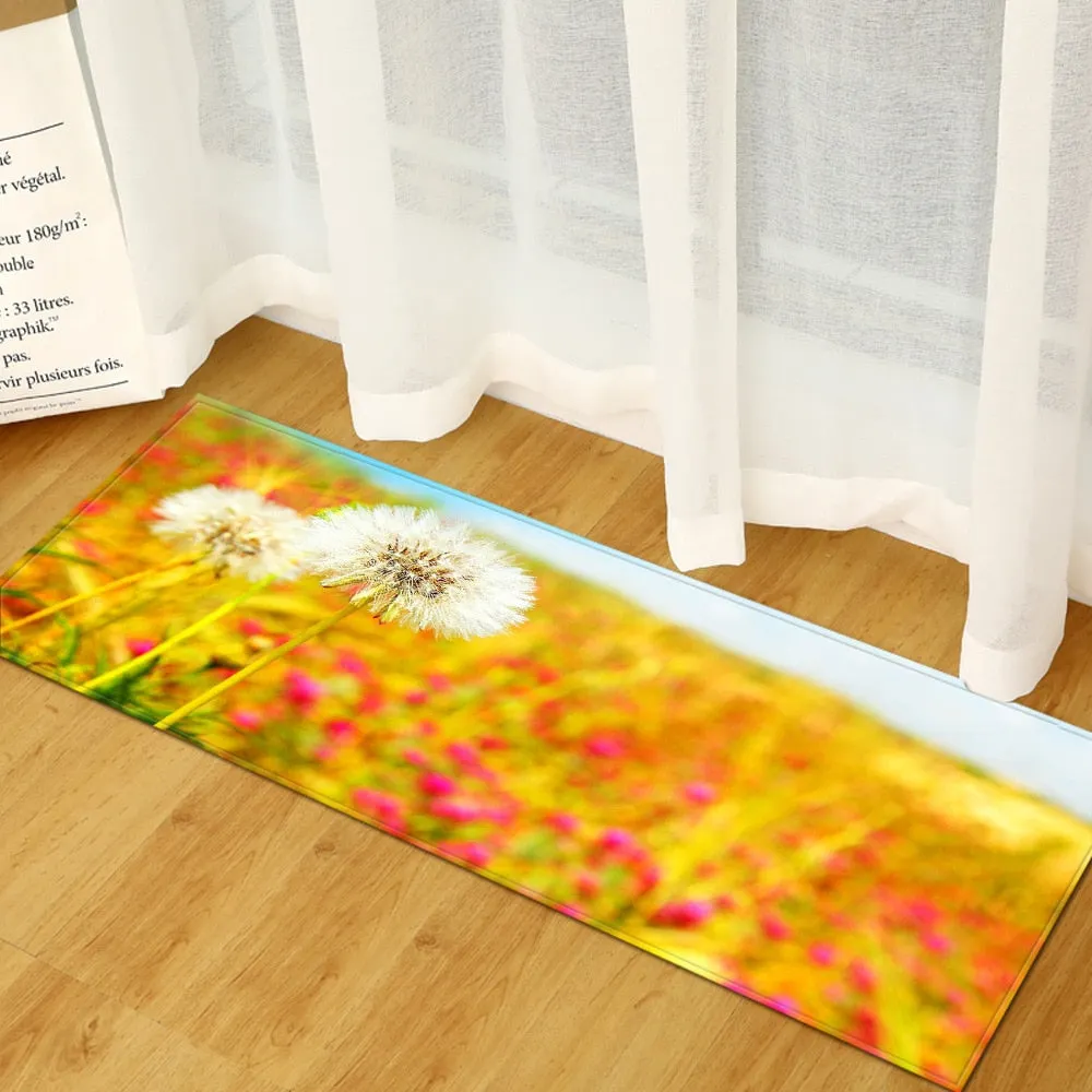 Kitchen Carpet Home Bedroom Entrance Doormat Hallway Balcony  Floor Mat Landscape Pattern Bathroom Non-Slip Water Absorption Rug