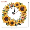 DIY Sunflowers Diamond Clock Art Pendant Home Wall Decoration Crafts