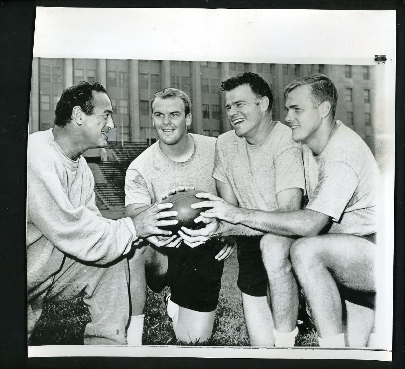 Sid Luckman Dave Mathieson Bill Wade Wakestraw 1964 Press Photo Poster painting Chicago Bears