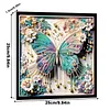 Framed Diamond Painting - Special Shaped - Butterfly Flower (25x25cm)
