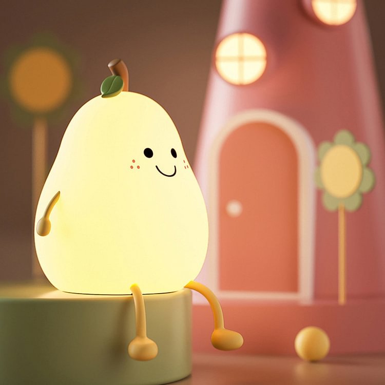Vixilly Cute Pear Bedside Touch Night Lamp