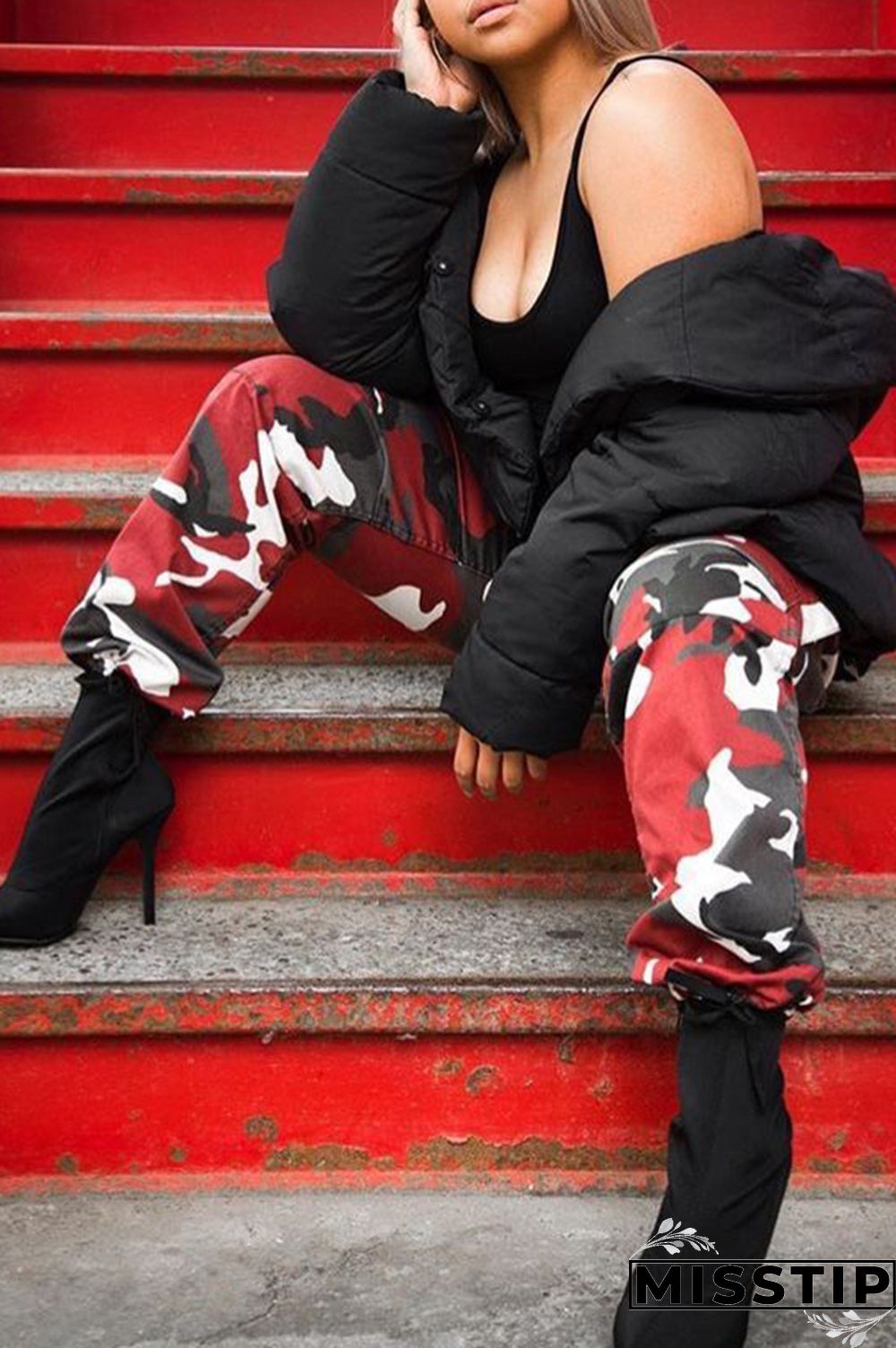 Yellow Zipper Fly Button Fly Mid Metal Zippered pencil Pants Pants