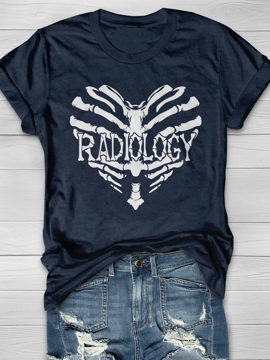 Radiology Skull Print Short Sleeve T-shirt