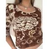 Vintage Floral Long Sleeve Crop Top