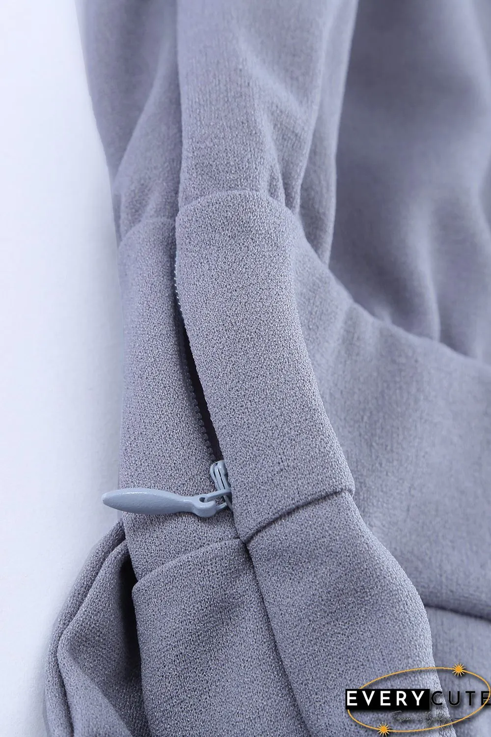 Gray Oh So Glam Belted Wide Leg Jumpsuit