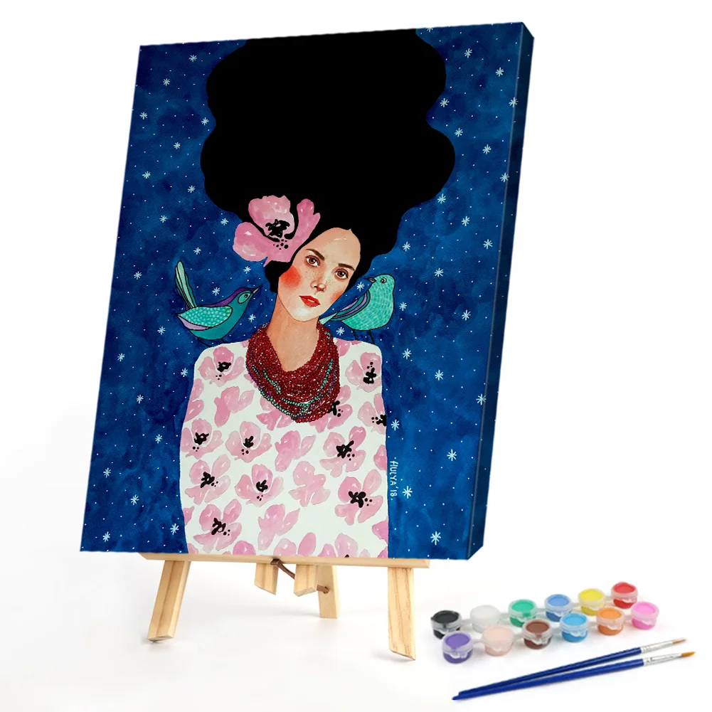 Girl With Long Hair - Paint By Numbers(50*40CM)