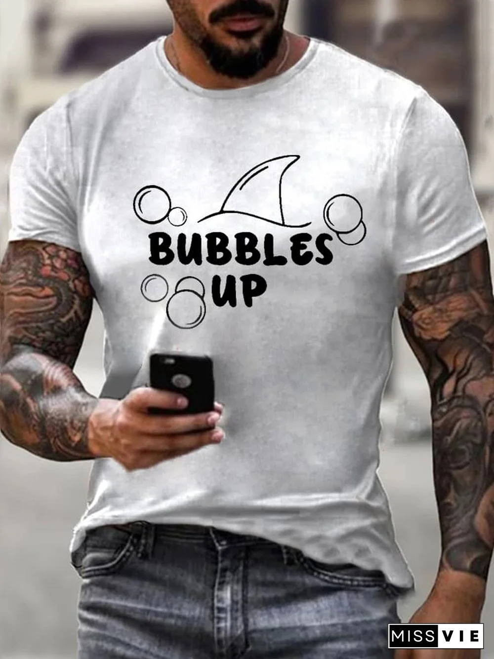 Men's Bubbles Up Jimmy Casual T-Shirt
