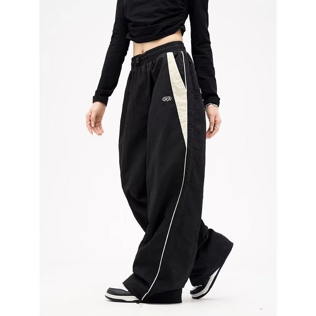 Uveng Hip Hop Elastic Waist Track High Pants
