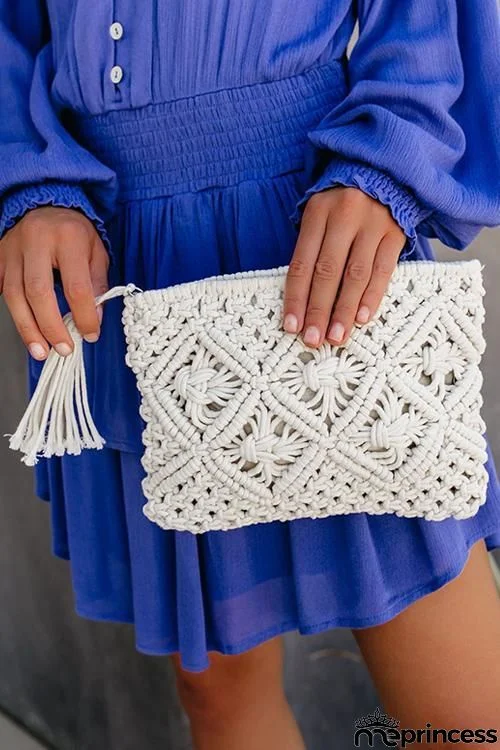 Weave Tassels Clutch Bag