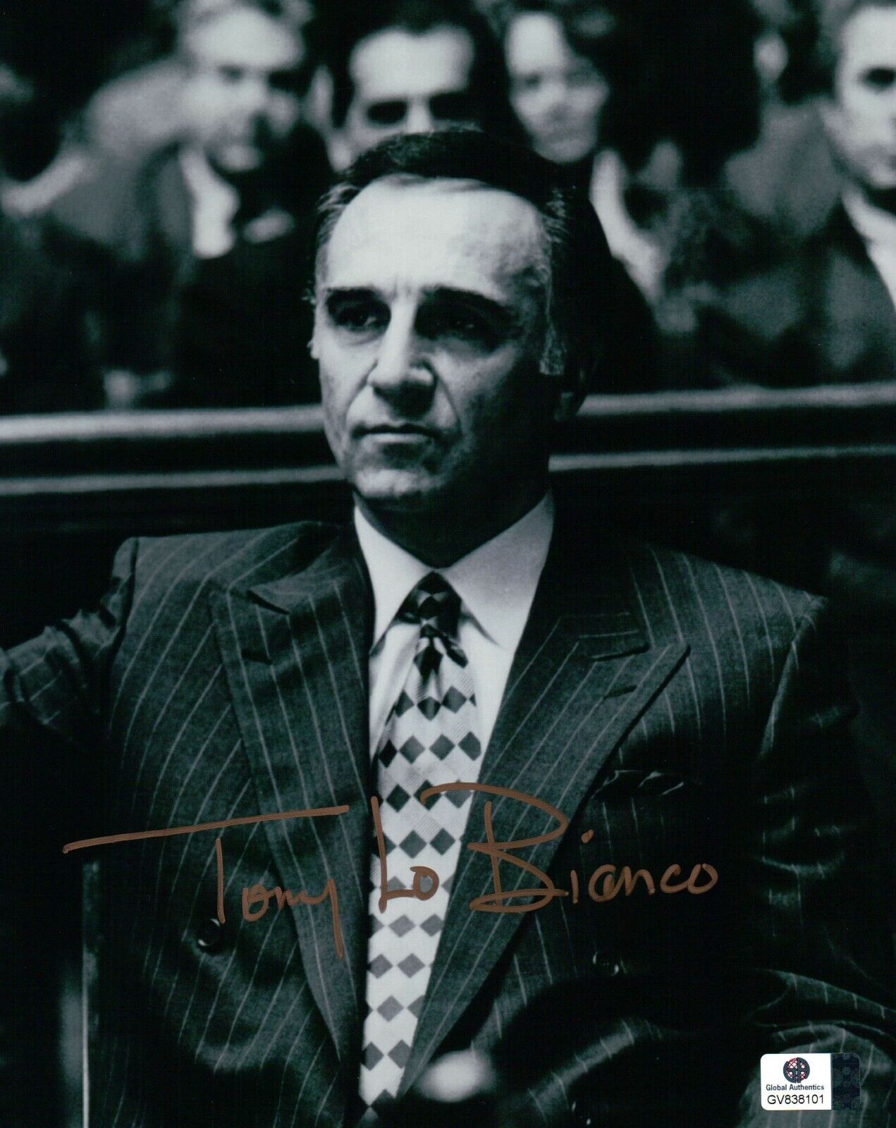 Tony Lo Bianco Autographed 8X10 Photo Poster painting B/W Vintage Classic Sharp Suit GV838101