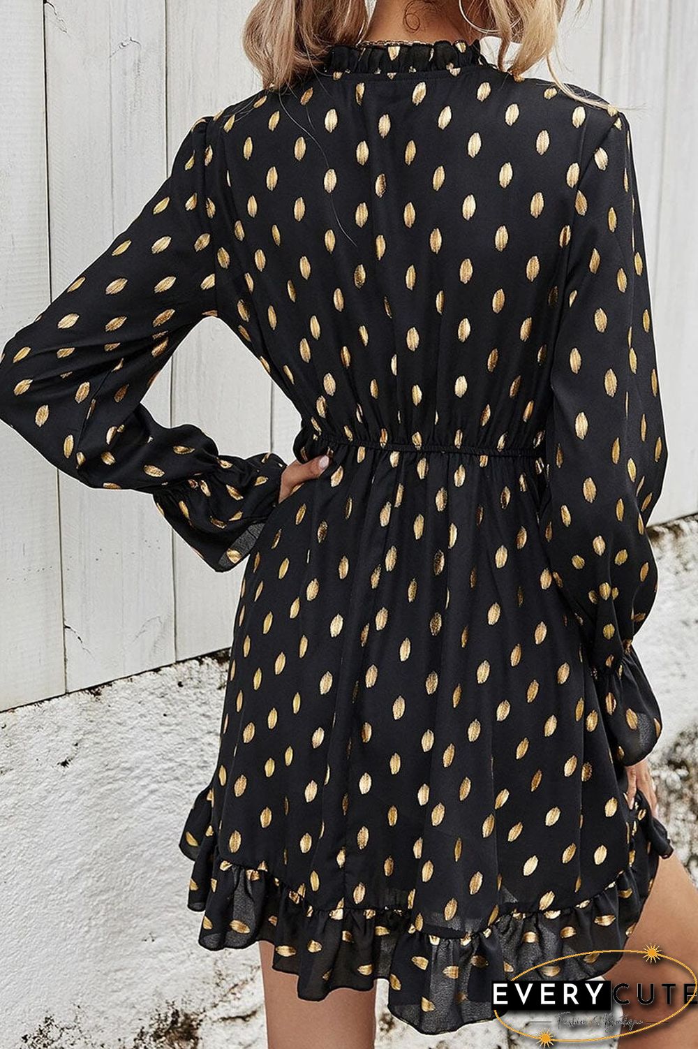 Fashion Street Print V Neck A Line Dresses