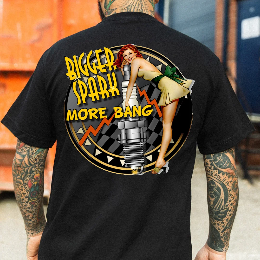 BIGGER SPARK MORE BANG Sexy Lady Print Men's T-shirt