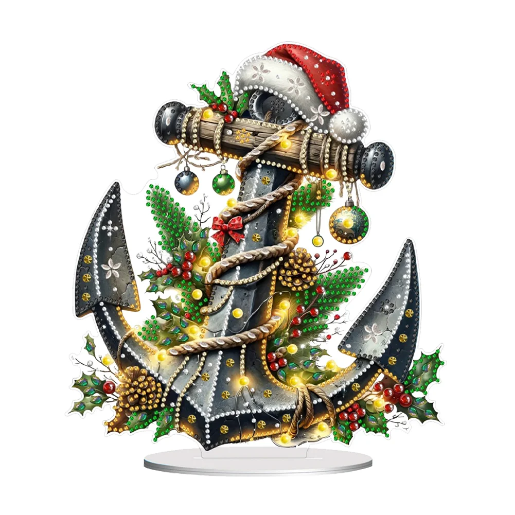 DIY Christmas Anchor Diamond Painting Desktop Ornaments Kit Table Decor