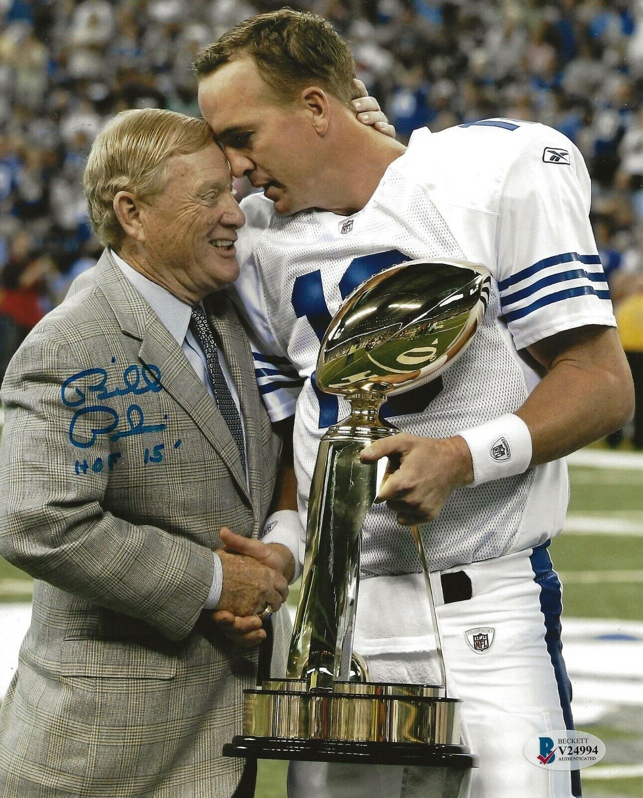 Bill Polian signed Indianapolis Colts 8x10 Photo Poster painting autographed HOF BAS Beckett