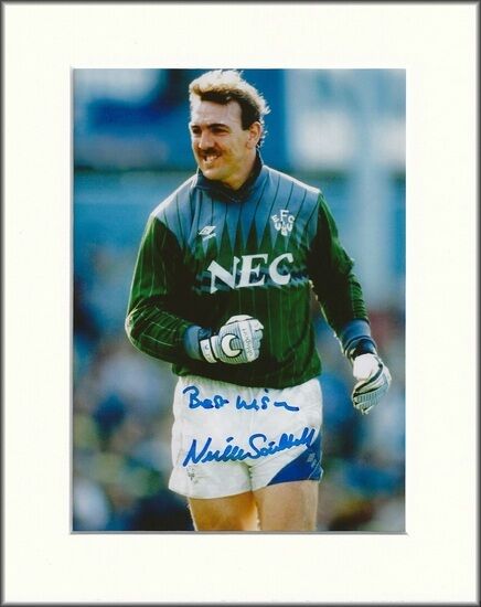 NEVILLE SOUTHALL EVERTON FC PP MOUNTED 8X10 SIGNED AUTOGRAPH Photo Poster painting