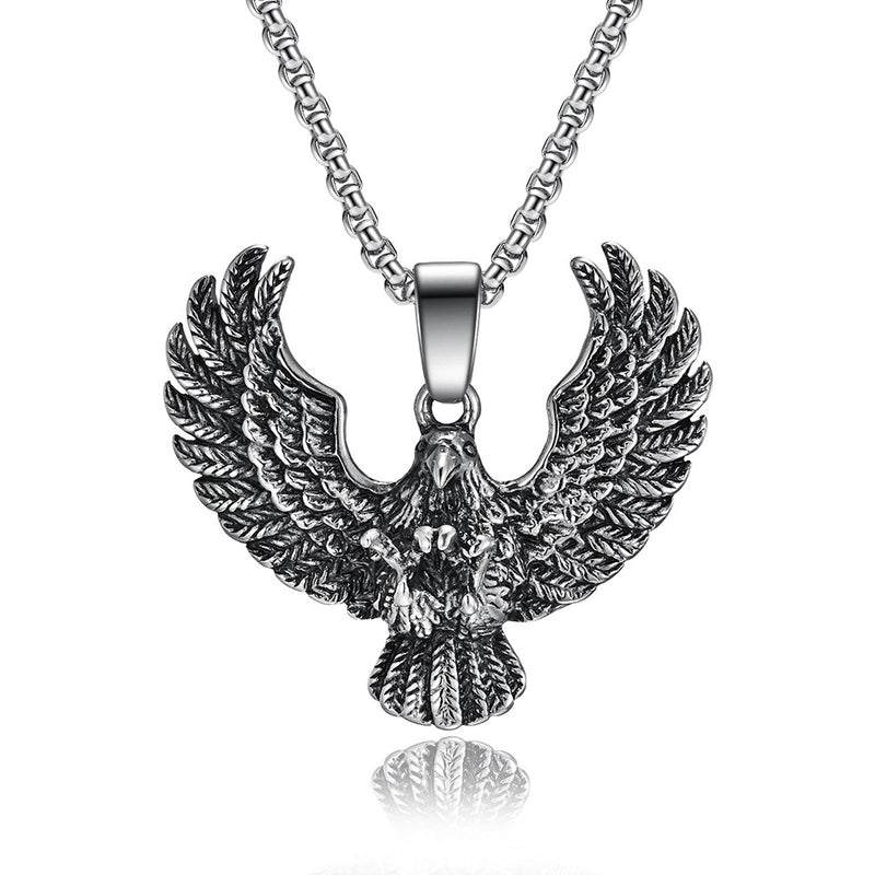 Retro Punk Cross Axe Alloy Titanium Steel Iron Plating Men’s Pendant Necklace Men Pendant Necklaces