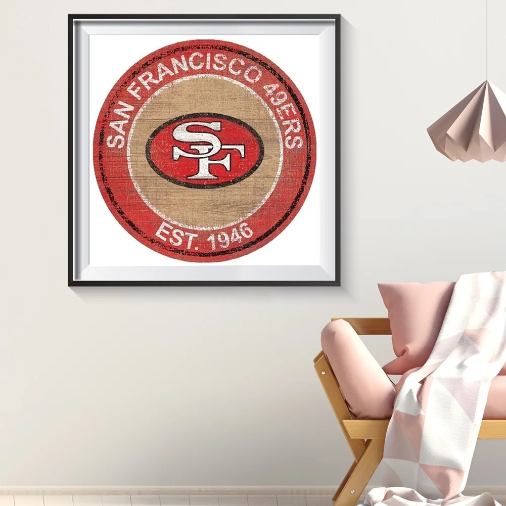 Diamond Painting - Full Round Drill - San Francisco 49ers Football Team(30*30cm)