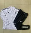 Joyfball 2025/2026 Kids Size Real Madrid Long Zipped Jacket White Football Jersey 1:1 Thai Quality 