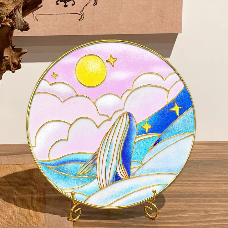 Jumping Whale - Cloisonne Painting Art Kits For Beginner - Cloisonnekit