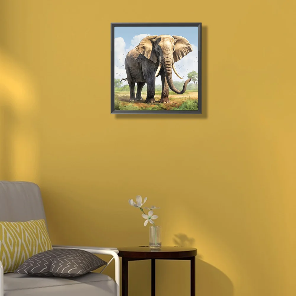 Diamond Painting - Full Round Drill - Elephant(Canvas|35*35cm)