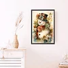 (40*60cm)Snowman - Round AB Drill Diamond Painting