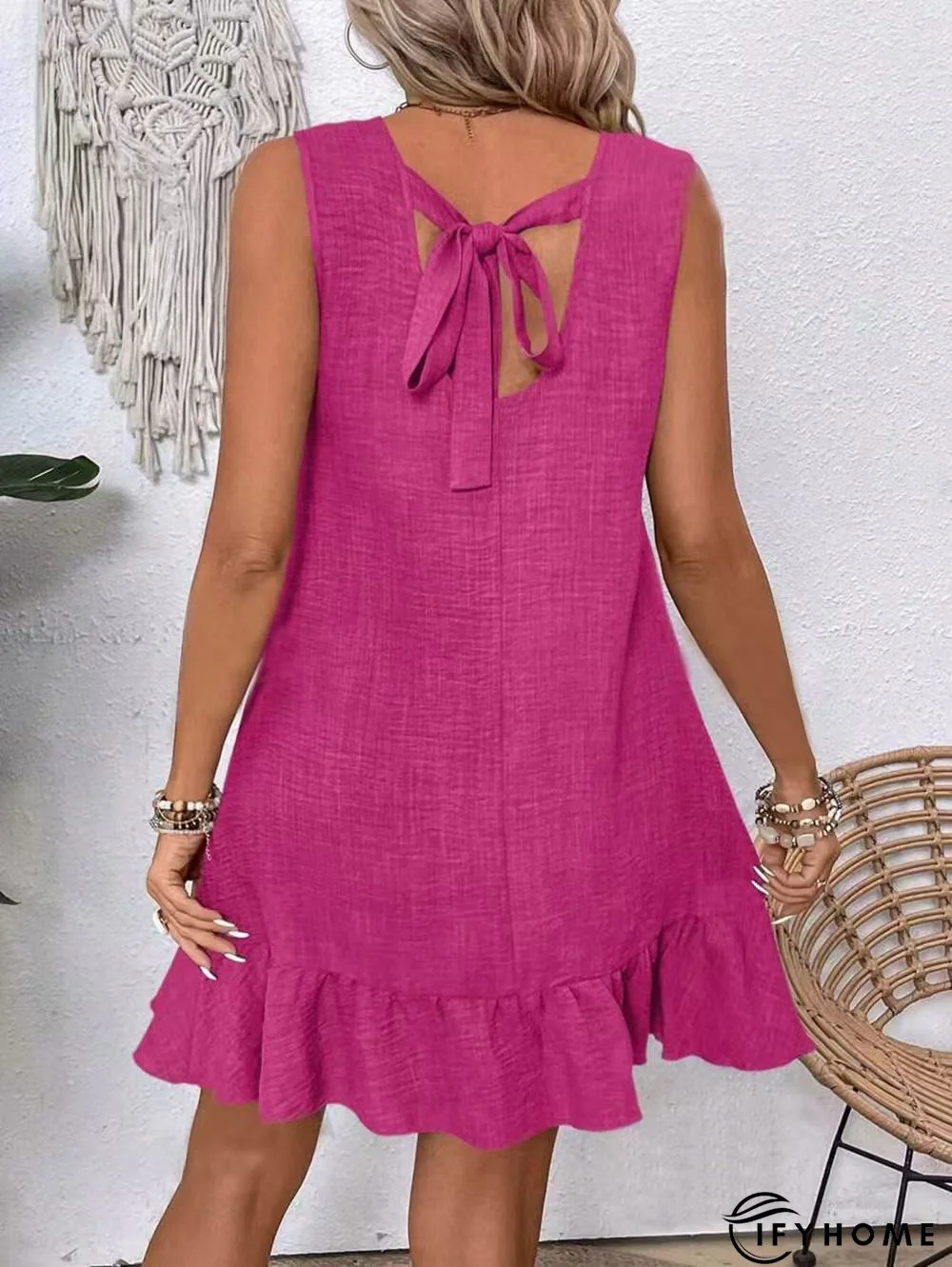 Women's Casual Dress Shift Dress Tank Dress Plain Ruffle Crew Neck Mini Dress Active Fashion Outdoor Daily Sleeveless Regular Fit Black Camel Khaki Spring Summer S M L XL XXL | IFYHOME