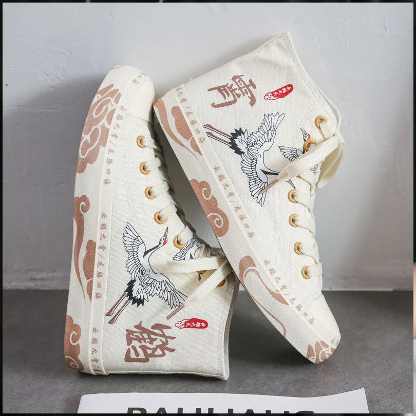 Men Canvas Sneakers Lovers Comfortable Shoes Flats Casual Women White Black Walking Shoes Chinese Style  Vulcanized shoes