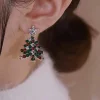 Boucles d'oreilles à tige en forme d'arbre de Noël