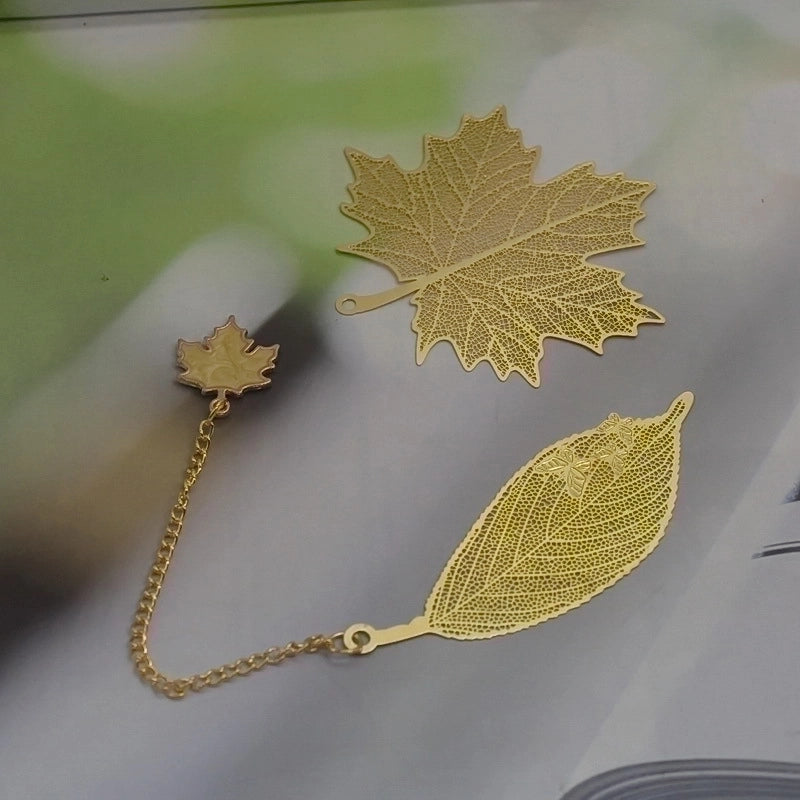 Fashion Brass Gift Hollow Tassel Bookmark