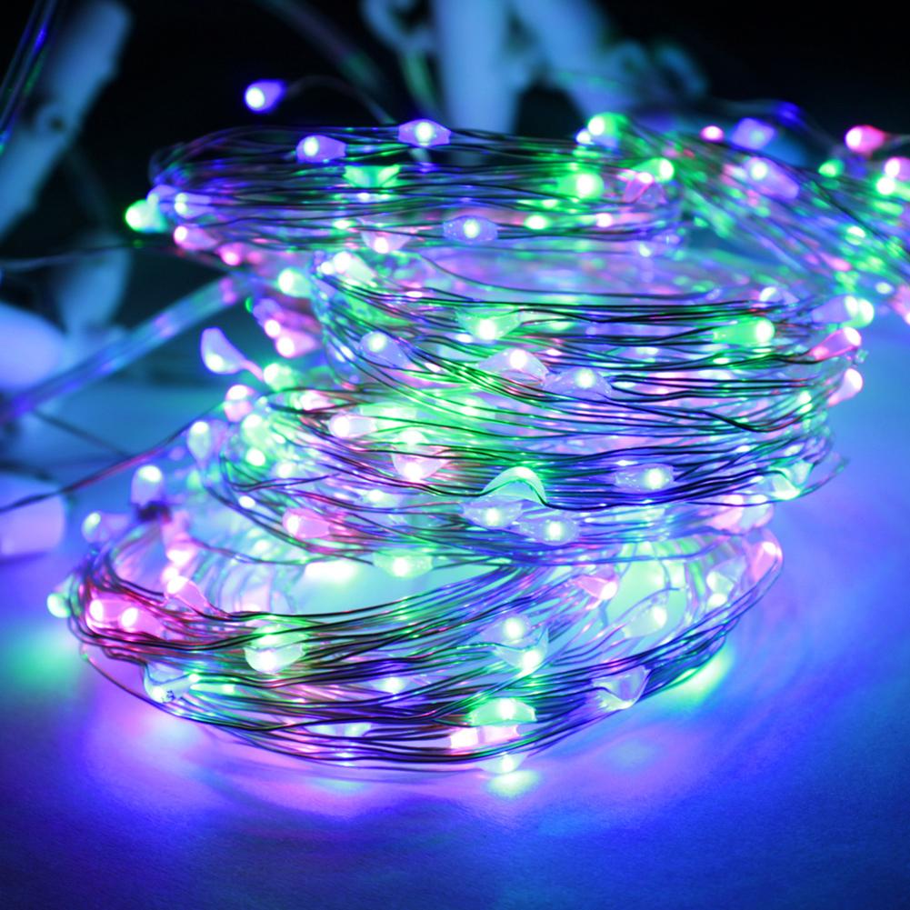 

100 LED Solar Copper Wire Garland-Curtain String Night Light, 501 Original