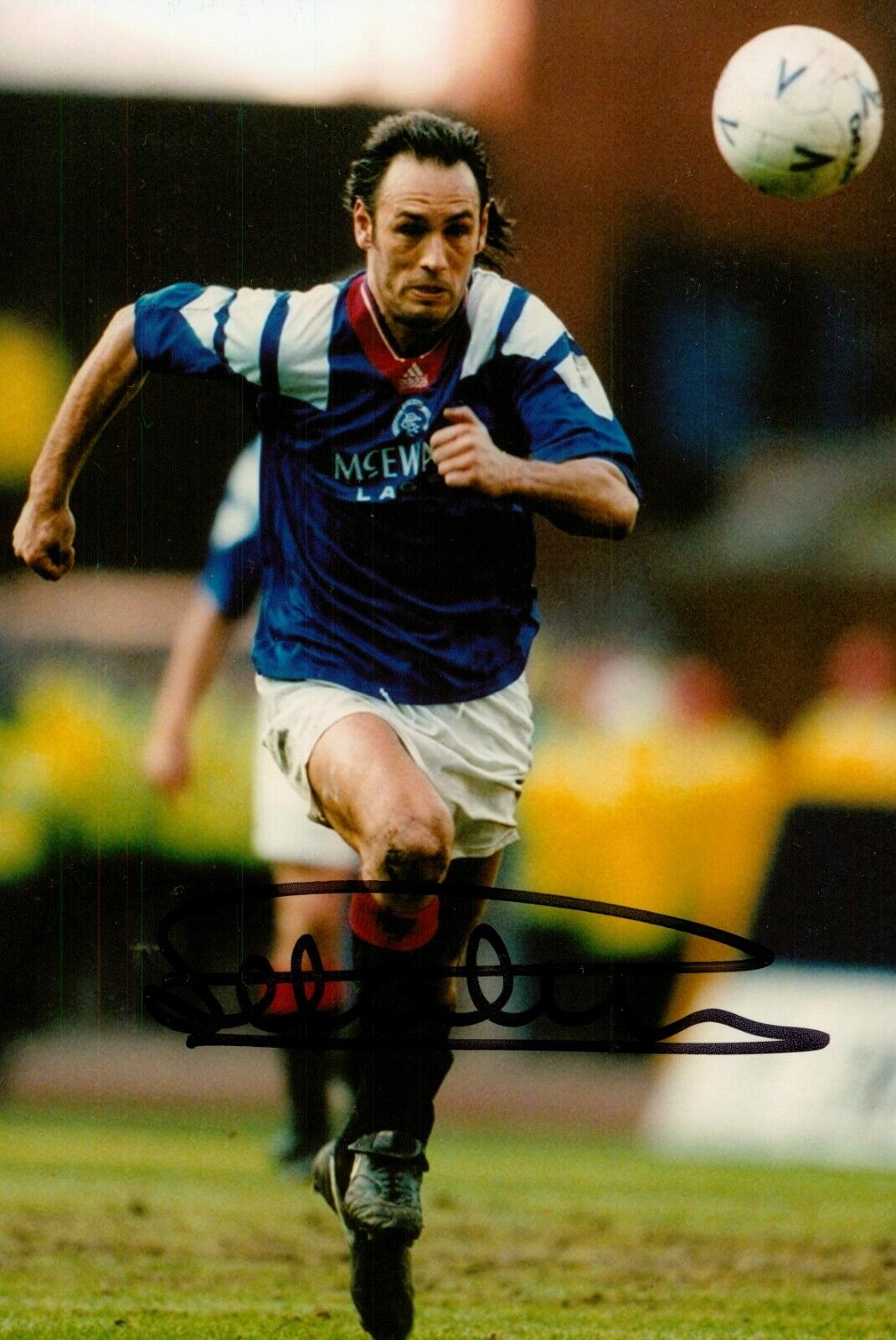 Mark Hateley Hand Signed 6x4 Photo Poster painting Glasgow Rangers Autograph Memorabilia + COA