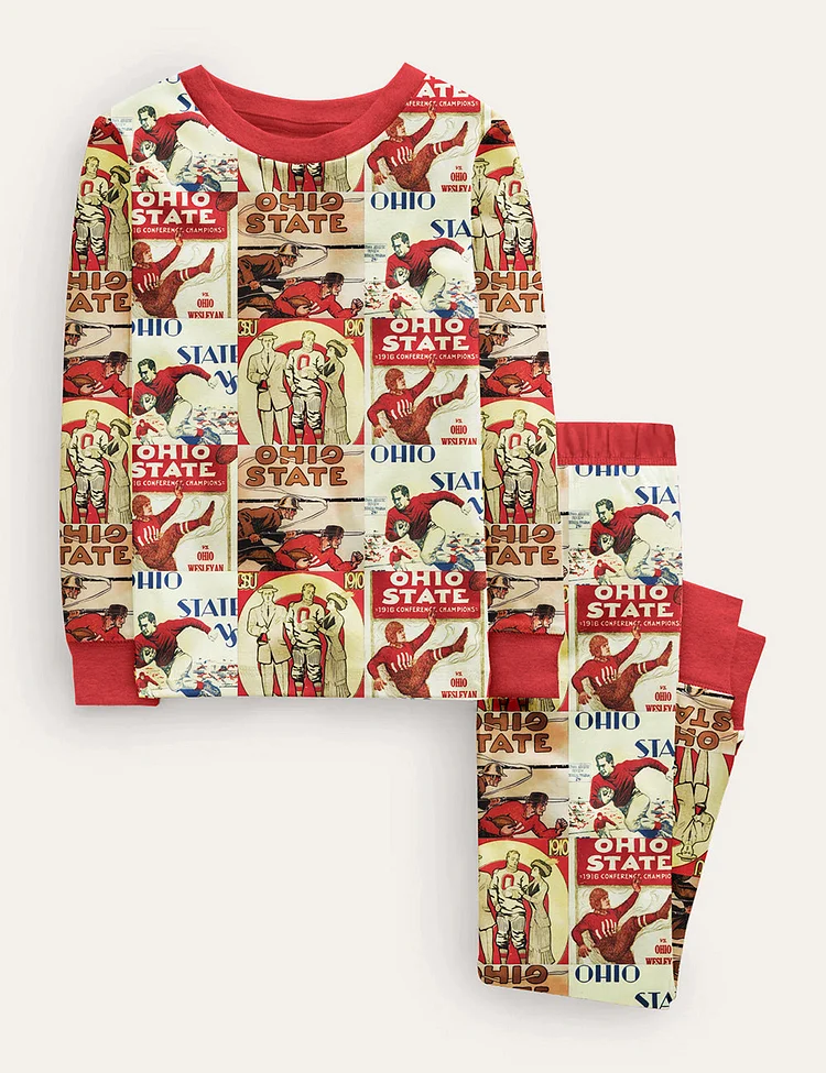 Kid's Vintage Ohio State Football Pajama Set