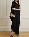 Irregular midi dress with Kraftan satin